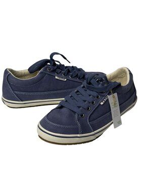Taos Moc Star Blue Canvas Sneakers Womens 7W Comfort Casual Lace Up